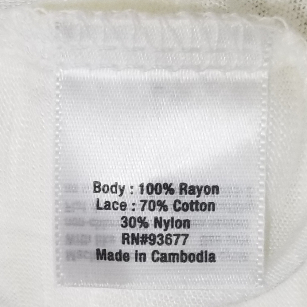 Color 1/3: white bell sleeve w lace A New Approach top - Picture 3 of 5